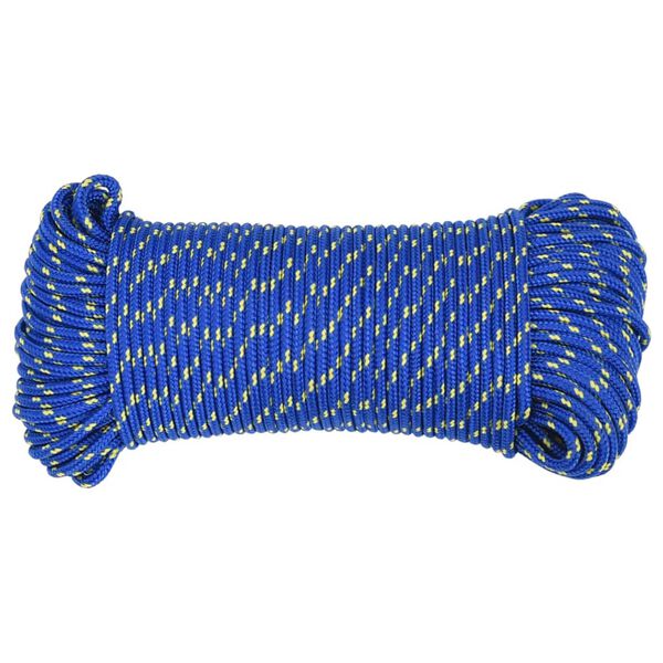 vidaXL Corde de bateau Bleu 3 mm 50 m Polypropyl&egrave;ne