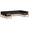 vidaXL Ensemble de canap&eacute;s d'ext&eacute;rieur 9 pcs Blanc et noir