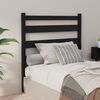 vidaXL T&ecirc;te de lit Noir 96x4x100 cm Bois massif de pin