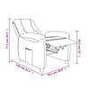 vidaXL Fauteuil de massage Marron Tissu microfibre