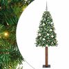 vidaXL Sapin de No&euml;l mince Vert 210 cm PVC et bois de pin massif