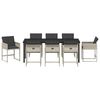 vidaXL Ensemble de salle &agrave; manger pour jardin 9 pcs Gris clair