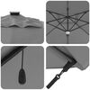 vidaXL Parasol Roma à Bras Déporté Anthracite et noir