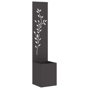 vidaXL &Eacute;cran de confidentialit&eacute; de jardin Floral Noir 32 x 32 x 150 cm