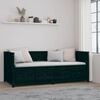 vidaXL Lit de jour sans matelas noir 80x200 cm bois de pin massif