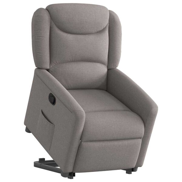 vidaXL Fauteuil inclinable taupe tissu