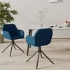 vidaXL Chaises pivotantes à manger lot de 2 Bleu Velours