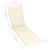 vidaXL Chaise longue d'ext&eacute;rieur repose-pied et coussin Acacia solide