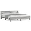 vidaXL Cadre de lit sans matelas sonoma gris 200x200 cm