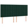 vidaXL Sommier &agrave; lattes de lit et matelas Vert fonc&eacute; 200x200cm Velours