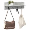 vidaXL Porte-manteau mural Montage mural Gris b&eacute;ton 60 x 10,5 x 18 cm