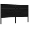 vidaXL T&ecirc;te de lit Noir 126x4x100 cm Bois massif de pin