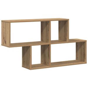 vidaXL &Eacute;tag&egrave;re Murale avec &eacute;tag&egrave;re Marron Bois d'ing&eacute;nierie