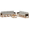vidaXL Ensemble de canap&eacute;s d'ext&eacute;rieur 9 pc Naturel et gris clair
