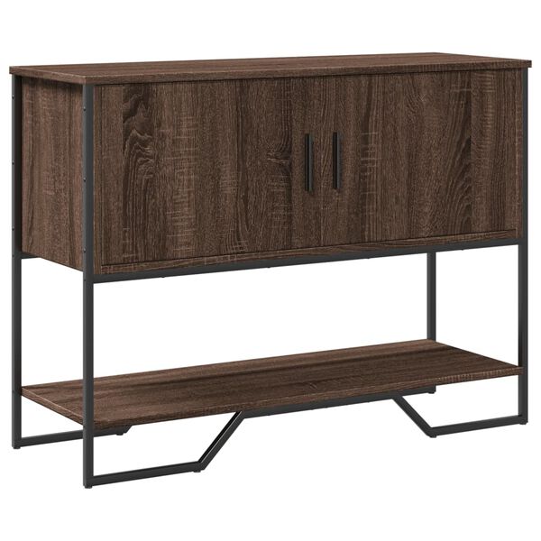 vidaXL Table console chêne marron 100x35x74,5 cm bois d'ingénierie