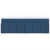 vidaXL Sommier &agrave; lattes de lit avec matelas Bleu 90x190 cm Tissu