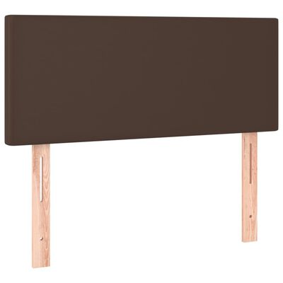 vidaXL Tête de lit à LED Marron 100x5x78/88 cm Similicuir