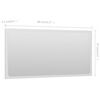 vidaXL Miroir de salle de bain Blanc 80x1,5x37 cm Agglom&eacute;r&eacute;