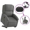 vidaXL Fauteuil inclinable de massage &eacute;lectrique Gris fonc&eacute; Tissu