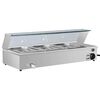 vidaXL Plats de R&eacute;chaud Argent&eacute; Acier inoxydable
