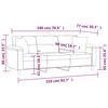 vidaXL Canap&eacute; 3 places avec oreillers et coussins Noir 180 cm