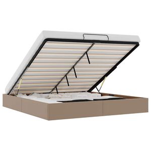 vidaXL Cadre de lit ottoman sans matelas cappuccino 200x200 cm