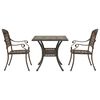 vidaXL Ensemble de tables de jardin 3 pcs Bronze Aluminium coulé