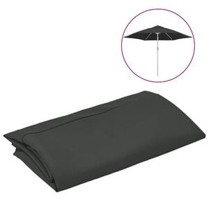 vidaXL Tissu de remplacement pour parasol d'ext&eacute;rieur Anthracite 300cm