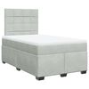 vidaXL Sommier &agrave; lattes de lit et matelas gris clair 120x190cm velours