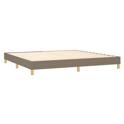 vidaXL Sommier à lattes de lit avec matelas Taupe 200x200 cm Tissu