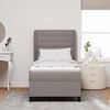 vidaXL Lit &agrave; ressorts avec matelas Taupe 80 x 200 cm tissu