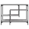 vidaXL Table console avec &eacute;tag&egrave;res sonoma gris 100x35x75 cm