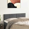 vidaXL T&ecirc;tes de lit 2 pcs Gris fonc&eacute; 72x5x78/88 cm Velours