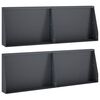 vidaXL Mur de sout&egrave;nement 4 pc 60 x 12 x 40 cm Acier Anthracite