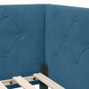 vidaXL Cadre de lit d'angle avec matelas Bleu 90 x 190 cm Velours