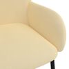 vidaXL Chaises &agrave; manger lot de 2 Cr&egrave;me Velours