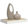 vidaXL &Eacute;tag&egrave;re murale flottante ch&ecirc;ne et blanc 50x23x3,8 cm MDF
