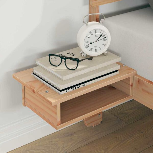vidaXL Cadre de lit avec t&ecirc;te de lit Marron 160 x 200 cm Pin massif