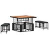 vidaXL Ensemble de salle &agrave; manger pour jardin 3 pcs Noir et gris