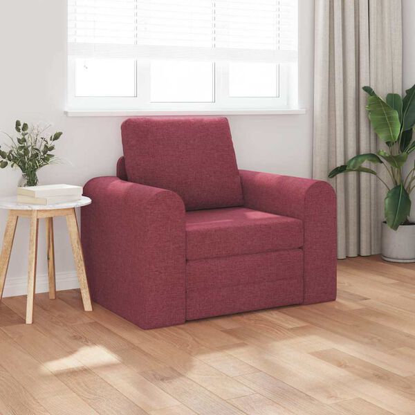 vidaXL Canap&eacute;-Lit Bordeaux 98 x 71 x 83 cm tissu