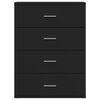 vidaXL Buffet noir 60x39x80 cm bois d'ing&eacute;nierie