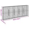 vidaXL Panier gabion avec couvercle 500x50x200 cm fer galvanis&eacute;