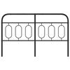 vidaXL T&ecirc;te de lit m&eacute;tal noir 150 cm