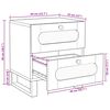 vidaXL Cabinet de chevet Naturel 40 x 33 x 46 cm Bois de mangue massif
