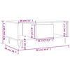 vidaXL Table basse Blanc 90x50x36,5 cm Bois d'ing&eacute;nierie
