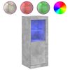 vidaXL Buffet avec lumi&egrave;res LED gris b&eacute;ton 41x37x100 cm