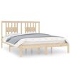 vidaXL Cadre de lit Bois de pin massif 160x200 cm