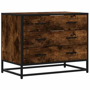 vidaXL Commode ch&ecirc;ne fum&eacute; 70x41x56 cm bois d'ing&eacute;nierie