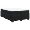 vidaXL Sommier &agrave; lattes de lit avec matelas Noir 140x200 cm Velours