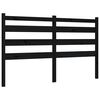 vidaXL Cadre de lit sans matelas noir bois de pin massif